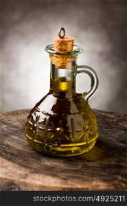 photo of delicious extra virgin olive oil inside a glass bottle