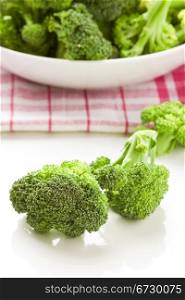 photo of delicious fresh green broccoli inside a bowl