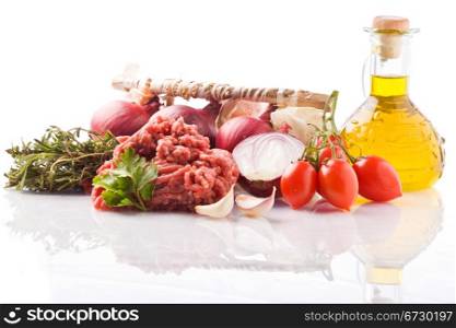 photo of different ingredients for preparing italian tomato sauce