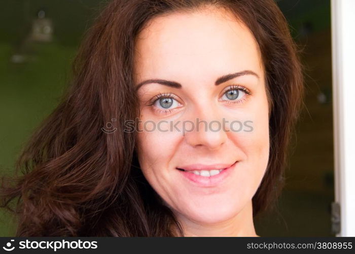 Photo of European woman with black hair