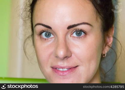 Photo of European woman with black hair