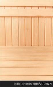 Photo of fresh wooden planks on wall and floor
