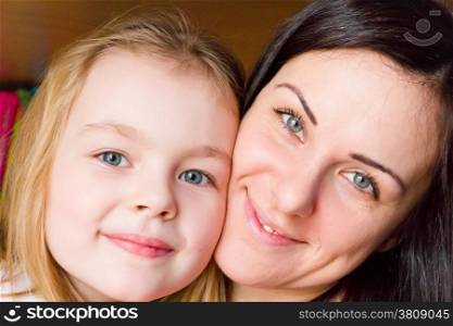Photo of happiest family mother and daughter
