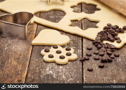 Photo of home made biscuits over wooden table