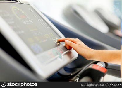 Photo of interface of treadmill