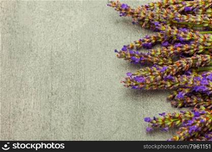 Photo of lavender over wooden table