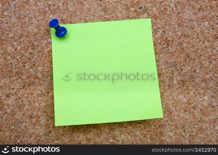 Photo of note posted to a cork board