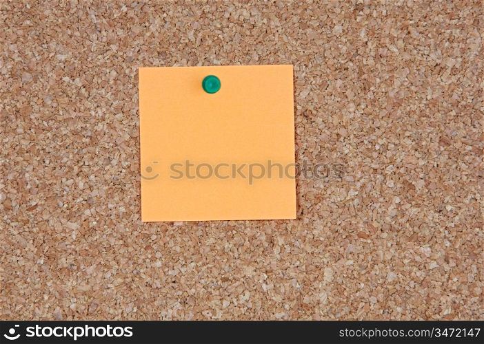 Photo of note posted to a cork board