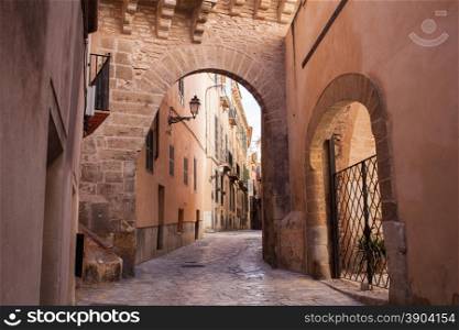 Photo of old street of Palma de Mallorca. Old street of Palma de Mallorca