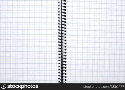 Photo of one notebook in blank with blue squares