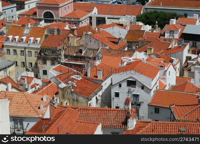 photo of rooftops in the capital of Portugal, Lisbon