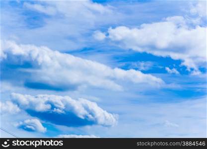 Photo of summer blue sky with white clouds