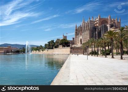 Photo of the Cathedral of Santa Maria of Palma de Mallorca. The Cathedral of Santa Maria in Palma de Mallorca