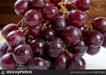 photo of the fresh red grape closeup