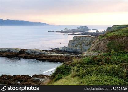 Photo of the Galician coast at low tide