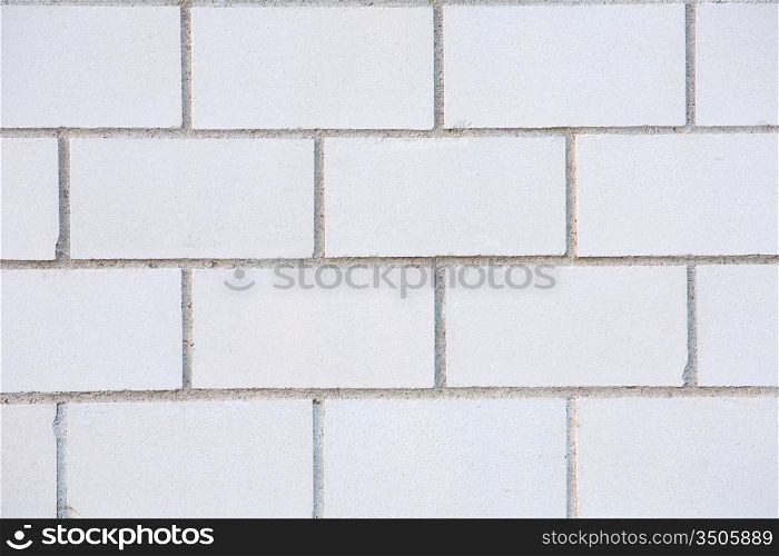 Photo of white brick wall for background