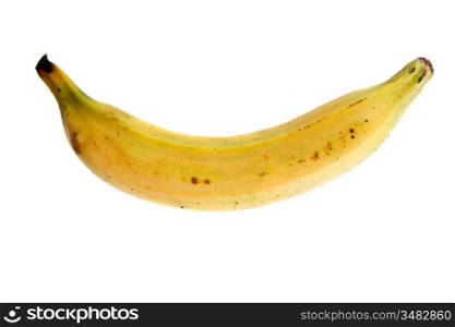 Photo of yellow banana a over white background