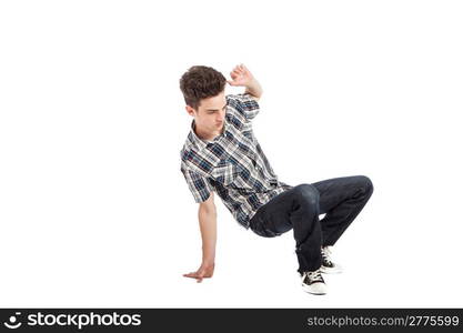 photo of young dancer who is performing foot work