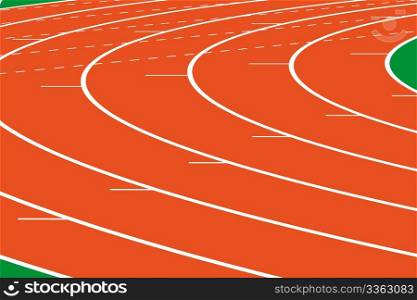 photo or drawing of a running track for sports