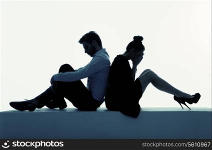 Photo presenenting young desperate couple