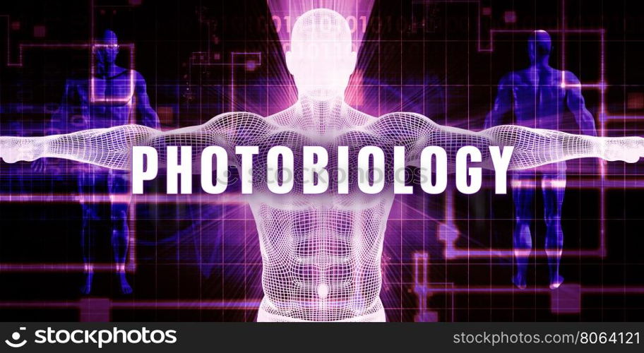 Photobiology as a Digital Technology Medical Concept Art. Photobiology