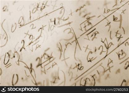 Photocomposition of mathematical formulas
