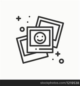 Photograph line outline icon. Photo, picture, photography, snapshot sign. Vector simple linear design. Illustration. Flat symbols Thin element. Photograph line outline icon. Photo, picture, photography, snapshot sign. Vector simple linear design. Illustration. Flat symbols. Thin element.
