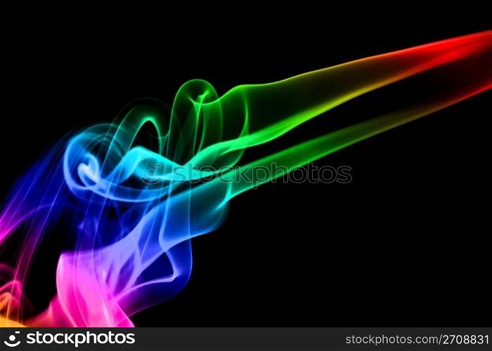 Photograph of smoke colored filtered and manipulated for effect