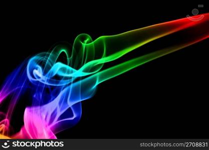 Photograph of smoke colored filtered and manipulated for effect