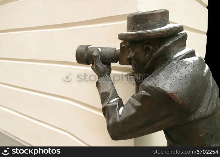 Photographer statue, Bratislava, Slovakia.