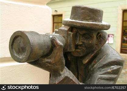 Photographer statue, Bratislava, Slovakia.