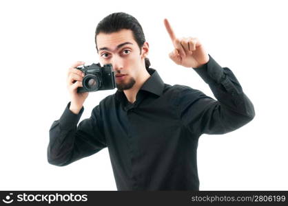 Photographer with the digital camera