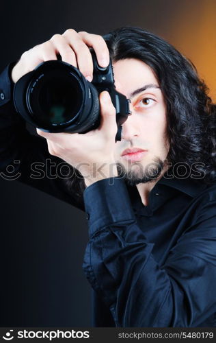 Photographer with the digital camera