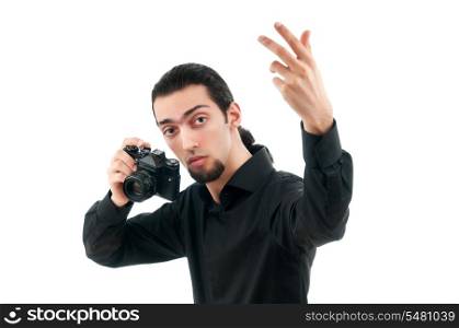 Photographer with the digital camera