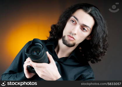 Photographer with the digital camera