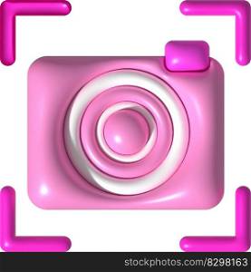 Photography focus point icon illustration 3D