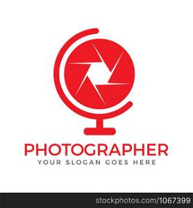 Photography logo design. Vector logo for photographer and photography studio.