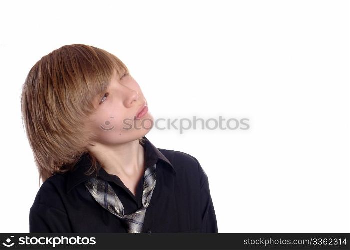 photography of the teenager isolated on white background