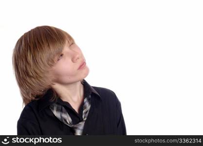photography of the teenager isolated on white background
