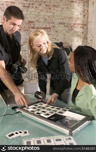 Photography Team Working In A Studio