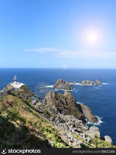 Photos of lighthouse of Cape Ortegal in the province of A Coruna in Galicia