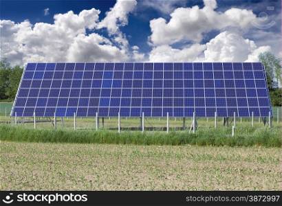 Photovoltaic Solar Panel on the Field