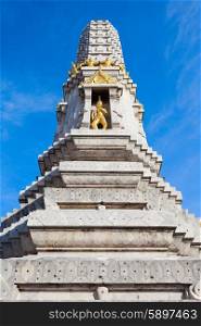 Phra Prang Tower in Wat Pho Buddhist temple complex in Bangkok, Thailand