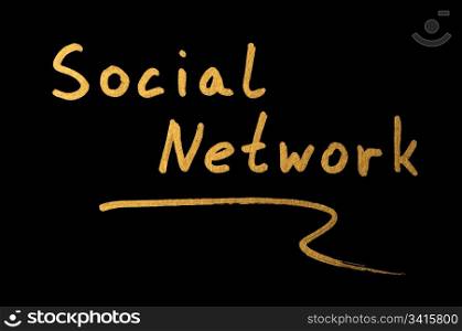 Phrase Social network over black