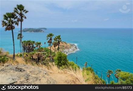 Phromthep cape viewpoint with stunning view of Andaman seascape in Phuket,Thailand