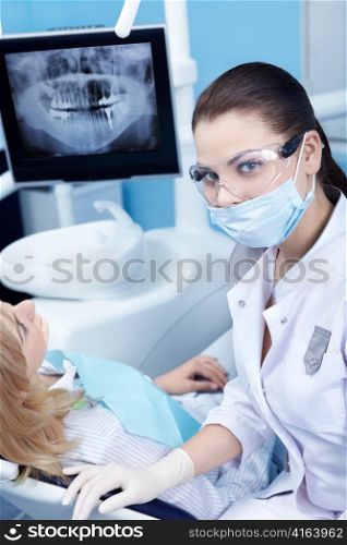Physician and patient in dentistry