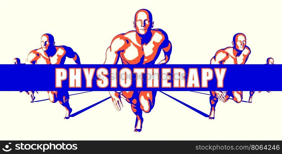 Physiotherapy as a Competition Concept Illustration Art. Physiotherapy