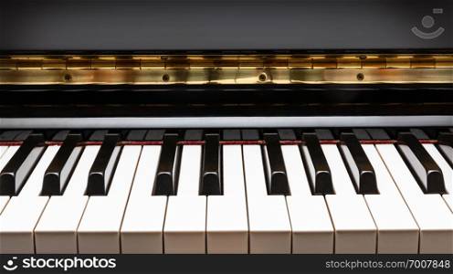 Piano Keys Closeup Background