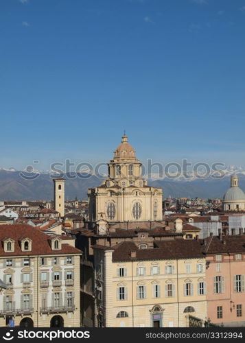 Piazza Castello, Turin. Piazza Castello central baroque square in Turin Italy