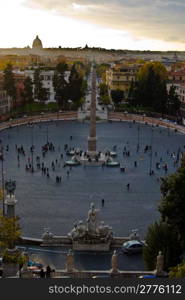 Piazza del Popolo. Piazza del Popolo with San Pietro in the background